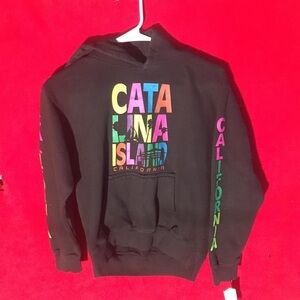 Women’s Catalina Island California Black Hoodie Sweatshirt - Large